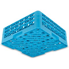 RG9-214 OptiClean™ 9-Compartment Divided Glass Rack with 2 Extenders 7.12" - Carlisle Blue
