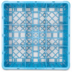 RG9-214 OptiClean™ 9-Compartment Divided Glass Rack with 2 Extenders 7.12" - Carlisle Blue
