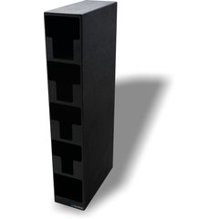 L2204 Lid and Straw Tower 5- Slot 32.5" x 7.25" x 15" - Black  - Black