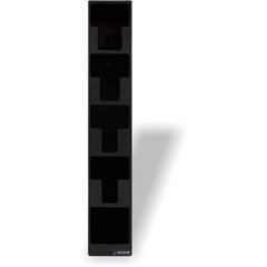 L2204 Lid and Straw Tower 5- Slot 32.5" x 7.25" x 15" - Black  - Black