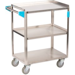 UC3031524 Stainless Steel 3 Shelf Utility Cart 15.5" x 24" - Stainless Steel