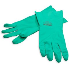 13NU-L Flock Lined Nitrile Dishwashing Glove Large - Green