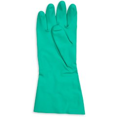 13NU-L Flock Lined Nitrile Dishwashing Glove Large - Green