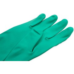 13NU-L Flock Lined Nitrile Dishwashing Glove Large - Green