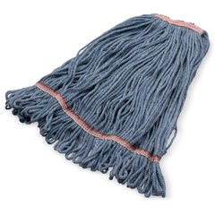 369325M14 ANTI-MICROBIAL LRG BLUE LOOPED-END MOP W/RED BAND