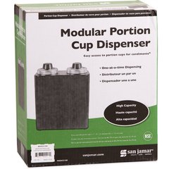MODCC100 Modular FrontLine™ Cup & Lid Dispenser 6.5" x 11.75" x 15" - Stainless Steel / Black  - Black
