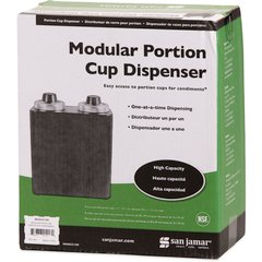 MODCC100 Modular FrontLine™ Cup & Lid Dispenser 6.5" x 11.75" x 15" - Stainless Steel / Black  - Black