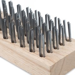 4578100 Brush w/Steel Bristles 7-3/4" x 2-5/8" - Tan