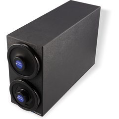 C2902BK EZ-Fit 2-Slot Vetrtical Countertop Cup Dispenser Cabinet with Black Trim Ring 8 - 46 oz - Black  - Black