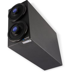 C2902BK EZ-Fit 2-Slot Vetrtical Countertop Cup Dispenser Cabinet with Black Trim Ring 8 - 46 oz - Black  - Black