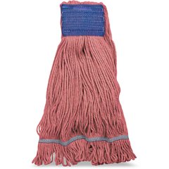 36943005 X-LRG RED LOOPED END MOP W/BLUE BAND  - 4 PLY SYNT
