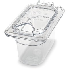 3068707 StorPlus™ Polycarbonate Food Pan 1/9 Size, 4" Deep - Clear
