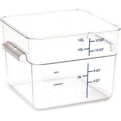 1195407 Squares Polycarbonate Food Storage Container 12 qt - Clear