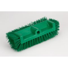 40422EC09 Color Coded Mult-Level Floor Scrub Brush with End Bristles 12" - Green