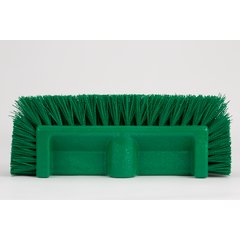 40422EC09 Color Coded Mult-Level Floor Scrub Brush with End Bristles 12" - Green