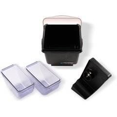 BD2003 Mini Dome 2- Compartment Condiment Bar 1 qt - Black