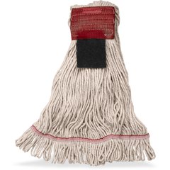 369424S00 LRG NATURAL LOOPED-END MOP W/RED BAND W/ SCRUBBER
