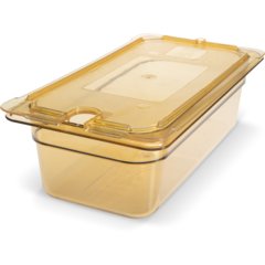 3086113 StorPlus™ High Heat Food Pan 1/3 Size, 4" Deep - Amber