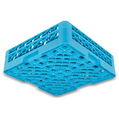 RG16-114 OptiClean™ 16-Compartment Divided Glass Rack with 1 Extender 5.56" - Carlisle Blue
