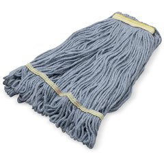 369411B14 SMALL BLUE LOOPED-END MOP W/YELLOW BAND - 4 PLY SY