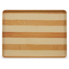 1216LWFG092 Glasteel™ Wood Grain Low Edge Tray 12" x 16" - Butcher Block