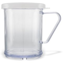 4230S30 SAN Shaker/Dredge With Parsley Lid 1 1 cup / 8 oz./ Hole Dia 0.313 - Translucent