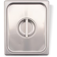 607120C DuraPan™ Stainless Steel Steam Table Hotel Pan Handled Cover 1/2 Size