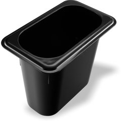 3068803 StorPlus™ Polycarbonate Food Pan 1/9 Size, 6" Deep - Black