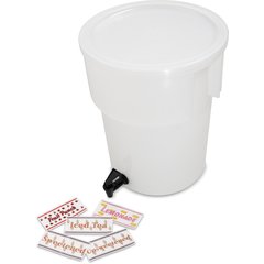 221002 Round Beverage Dispenser 5 Gallon - White