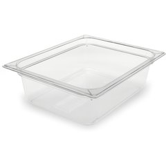 10221B07 StorPlus™ Polycarbonate Food Pan 1/2 Size, 4" Deep - Clear