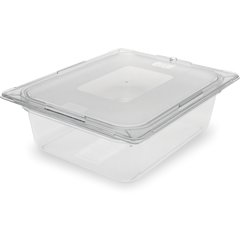 10221B07 StorPlus™ Polycarbonate Food Pan 1/2 Size, 4" Deep - Clear