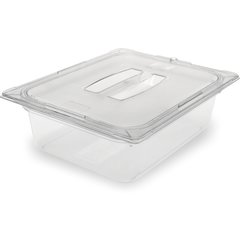10221B07 StorPlus™ Polycarbonate Food Pan 1/2 Size, 4" Deep - Clear