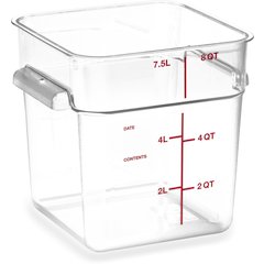 1195307 Squares Polycarbonate Food Storage Container 8 qt - Clear