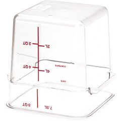 1195307 Squares Polycarbonate Food Storage Container 8 qt - Clear