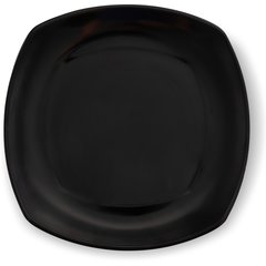 4330603 Melamine Upturned Corner Medium Square Plate 9.5" - Black