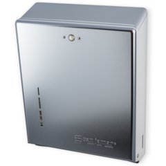 T1900XC Metal 500 Multifold/300 C-Fold Towel Dispenser, Chrome - Chrome