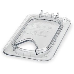 10339Z07 StorPlus™ EZ Access Hinged Notched Universal Food Pan Lid 1/9 Size - Clear