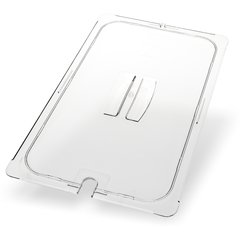 10211U07 StorPlus™ Polycarbonate Notched Handled Universal Lid Full-Size - Clear
