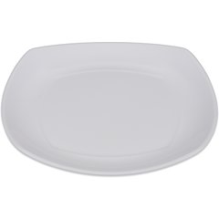 4330602 Melamine Upturned Corner Medium Square Plate 9.5" - White