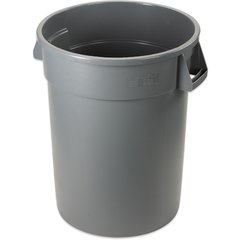 34103223 Bronco™ Round Waste Bin Trash Container 32 Gallon - Gray