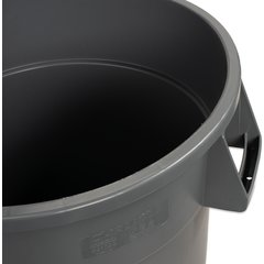 34103223 Bronco™ Round Waste Bin Trash Container 32 Gallon - Gray