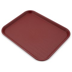 CT141861 Cafe® Fast Food Cafeteria Tray 14" x 18" - Burgundy