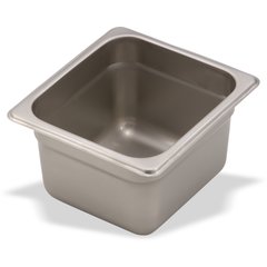 607164 DuraPan™ Light Gauge Stainless Steel Steam Table Hotel Pan 1/6 Size, 4" Deep