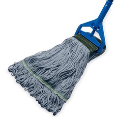369120G14 GREASE RELEASE MED BLUE LOOPED-END MOP W/GREEN BAN