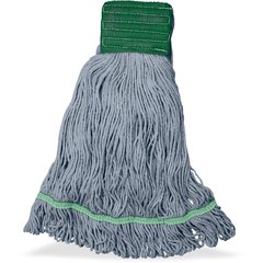 369120G14 GREASE RELEASE MED BLUE LOOPED-END MOP W/GREEN BAN
