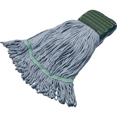 369120G14 GREASE RELEASE MED BLUE LOOPED-END MOP W/GREEN BAN