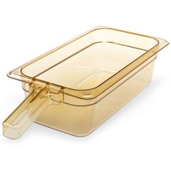 30861H13 StorPlus™ High Heat Food Pan with Handle 1/3 Size, 4" Deep - Amber