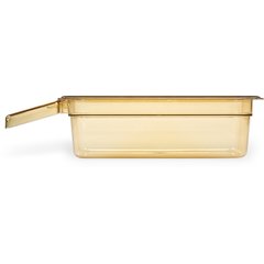 30861H13 StorPlus™ High Heat Food Pan with Handle 1/3 Size, 4" Deep - Amber