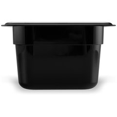 3068403 StorPlus™ Polycarbonate Food Pan 1/6 Size, 4" Deep - Black