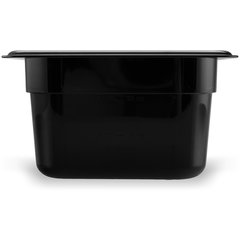 3068403 StorPlus™ Polycarbonate Food Pan 1/6 Size, 4" Deep - Black